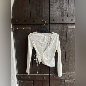 Lace cut out top